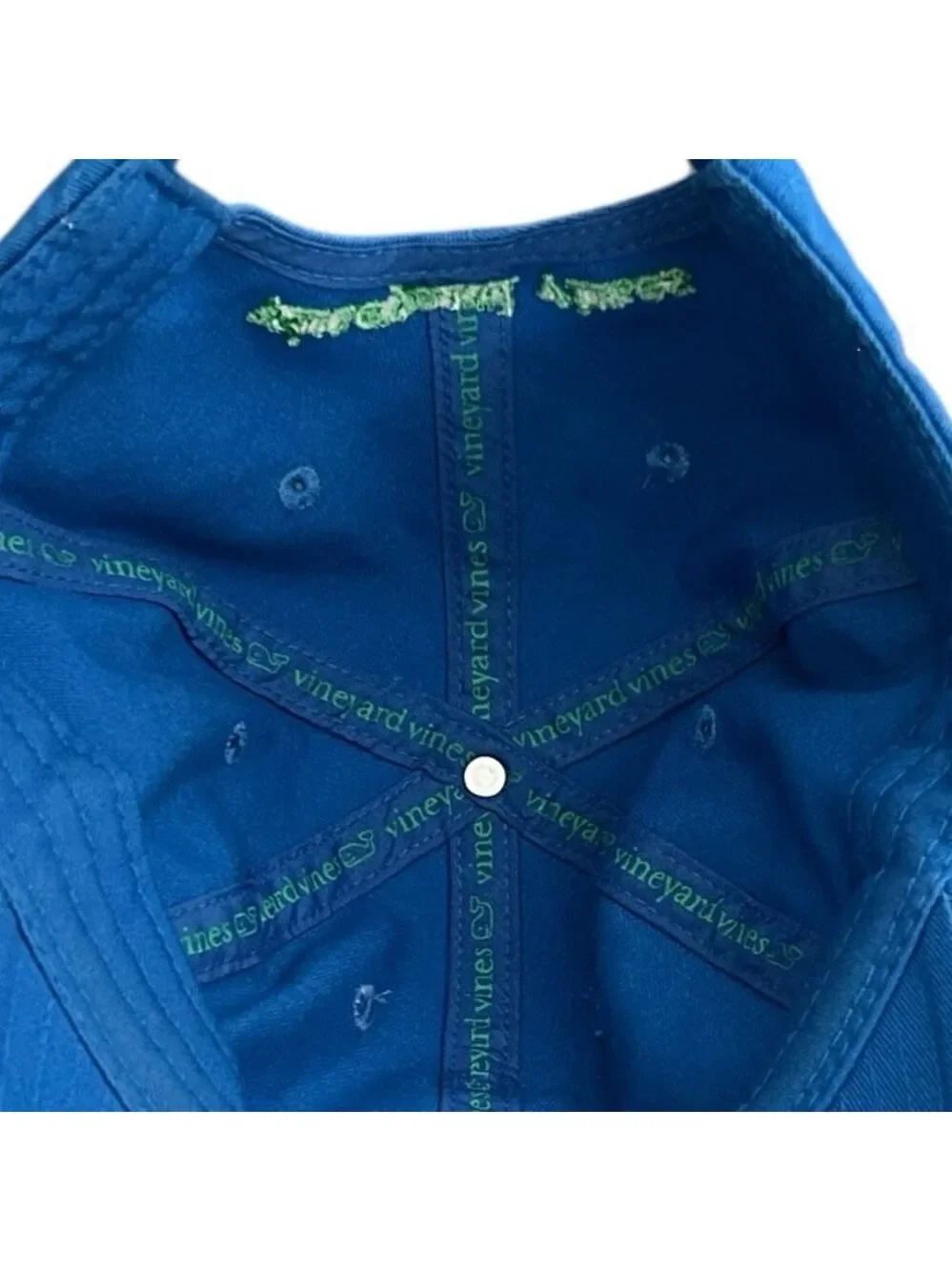 Vineyard Vines Blue with Green Whale Logo Baseball Cap Adjustable UNISEX